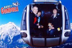 02 Banff Gondola Tourist Photo Of Jerome Ryan, Peter Ryan, Charlotte Ryan and Dangles In Winter